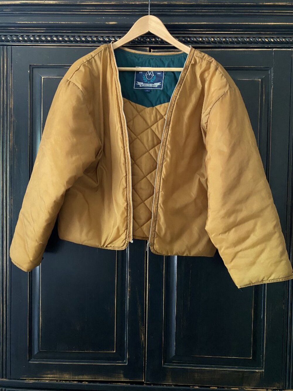 Vintage Members Only Racer Jacket Zip-In Quilted Liner Insert - Size: Men’s L - Picture 2 of 12